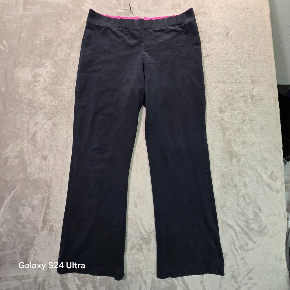 C9 Champion Pants Womens 2XL Black Stretch Athletic Yoga Flare Leg P9163C-SGJ